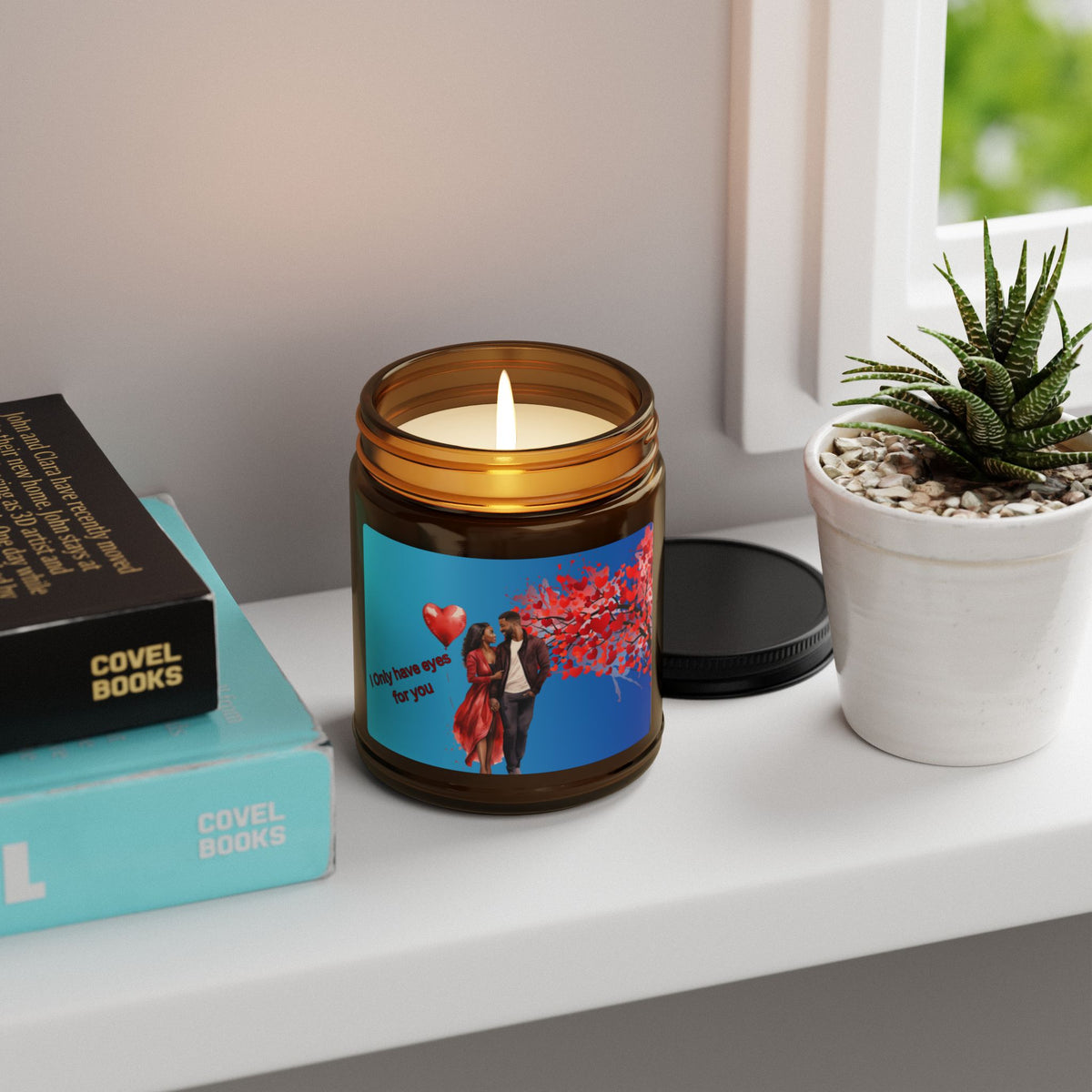 I Only Have Eyes For You-Scented Soy Candle (Multi-Size, Amber Jar)