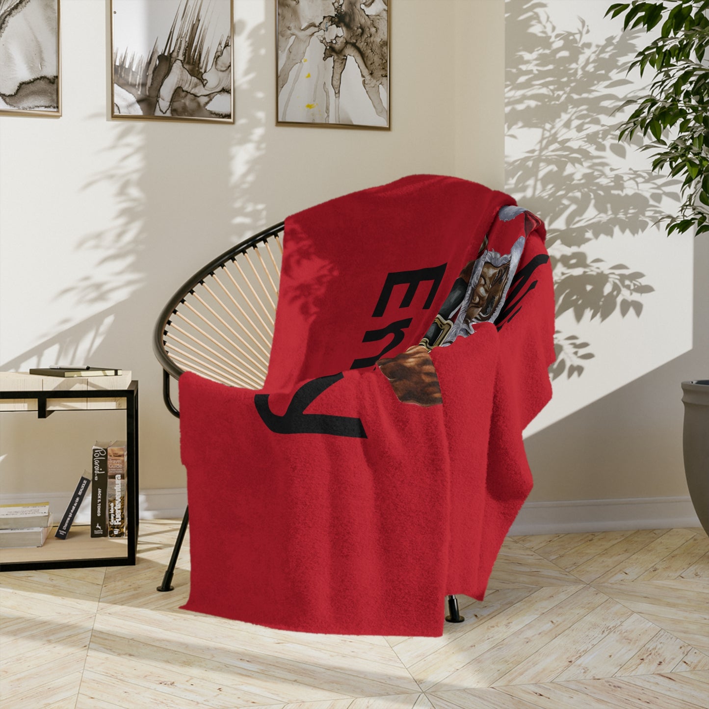 Big Nick Energy Velveteen Microfiber Blanket (Red)