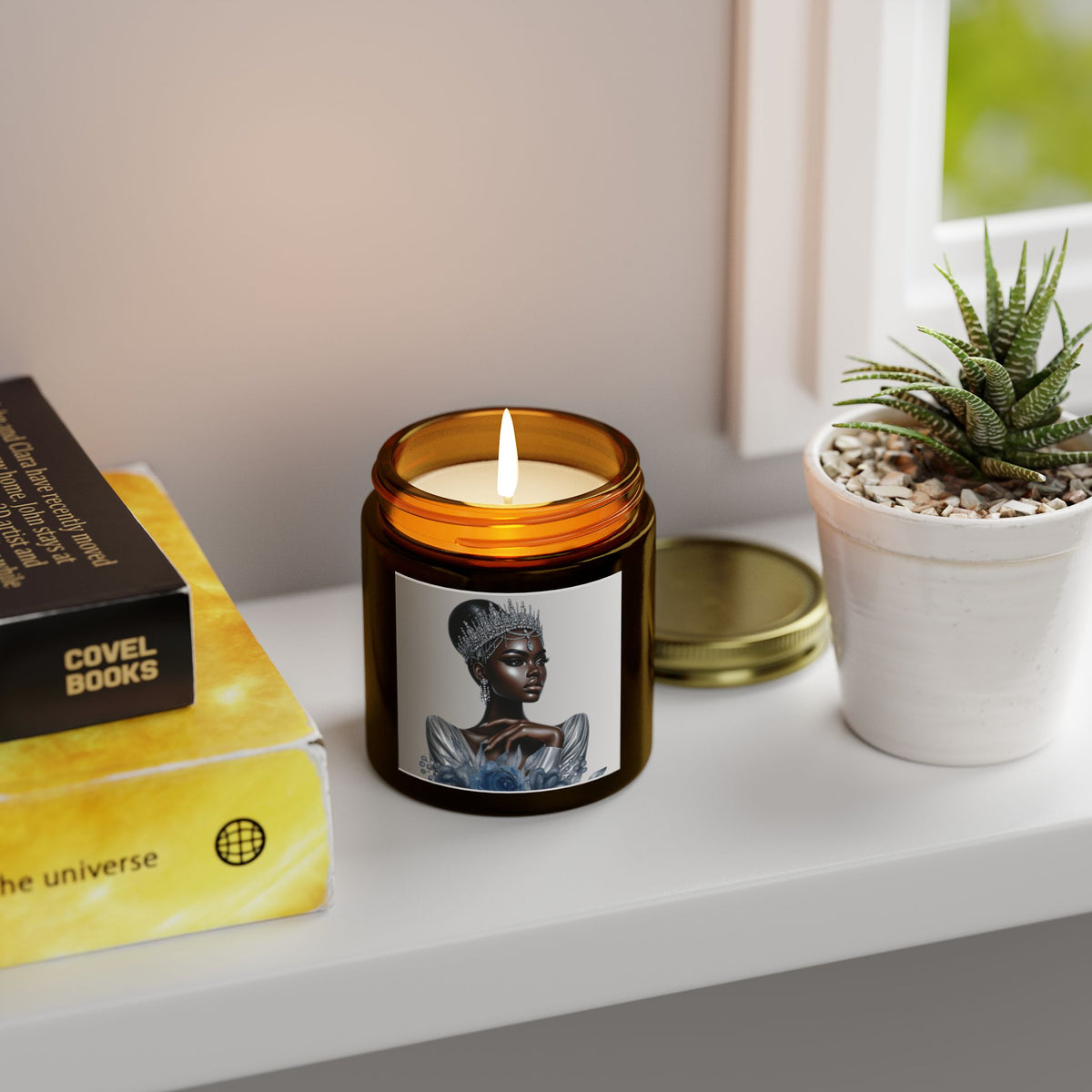 Silver-Scented Candles, Coconut Apricot Wax (4oz, 9oz)