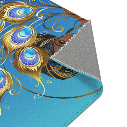 Elegant Peacock Queen Area Rug - Vibrant Home Décor for Every Occasion