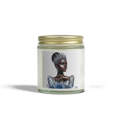 Silver-Scented Candles, Coconut Apricot Wax (4oz, 9oz)