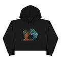 Queen Peacock Crop Hoodie