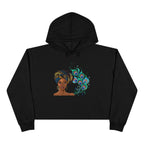 Queen Peacock Crop Hoodie