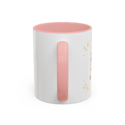 Naughty Feels Nice-Accent Coffee Mug (11, 15oz) (Pink)