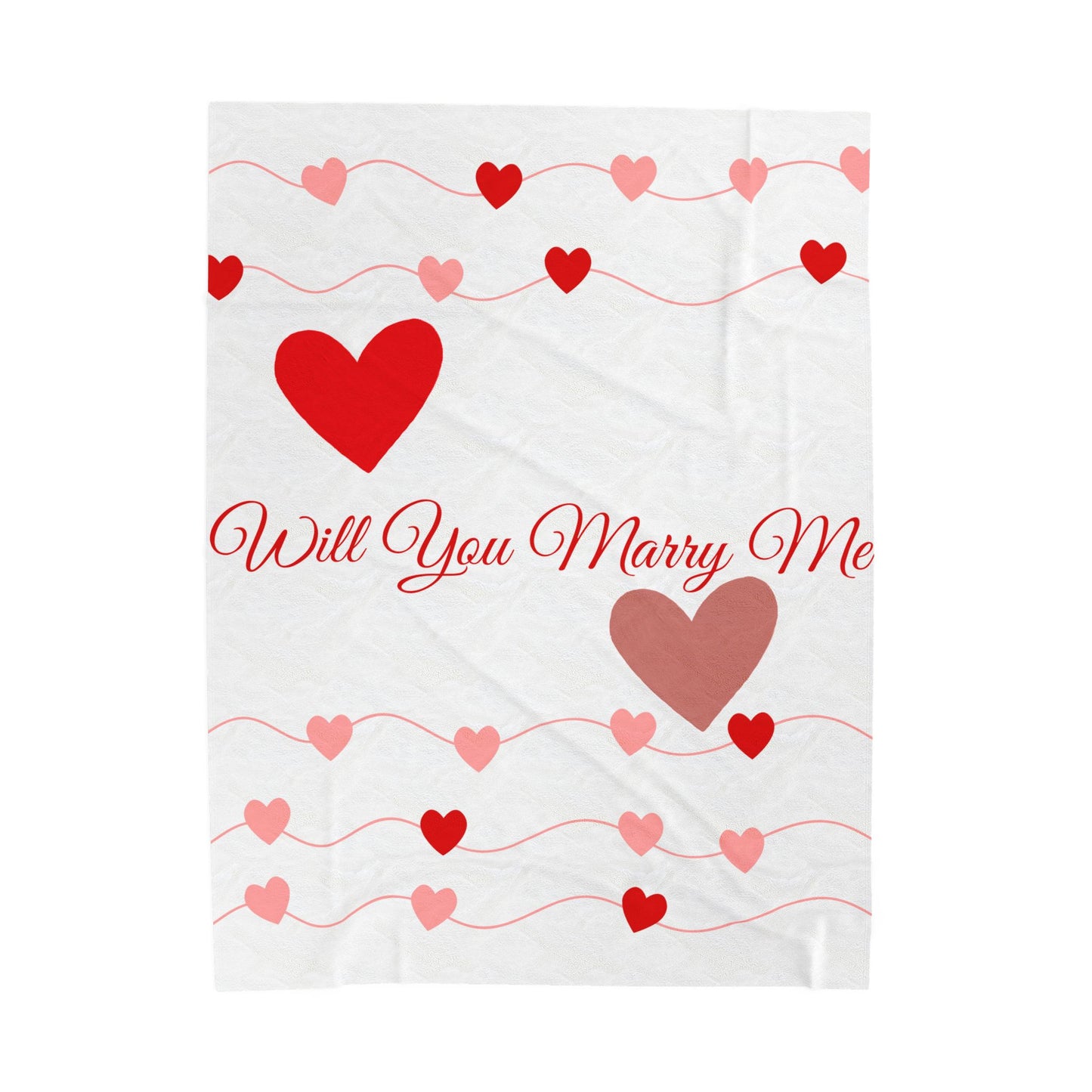 "Will You Marry Me" Velveteen Plush Proposal Blanket 3
