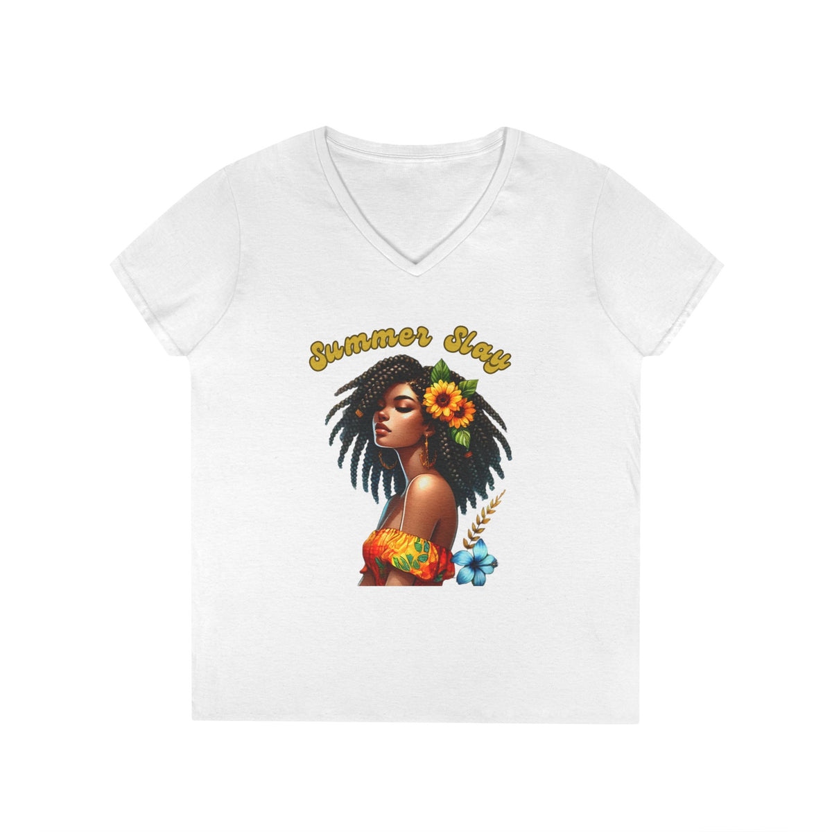 Summer Vibes 3 Ladies' V-Neck T-Shirt