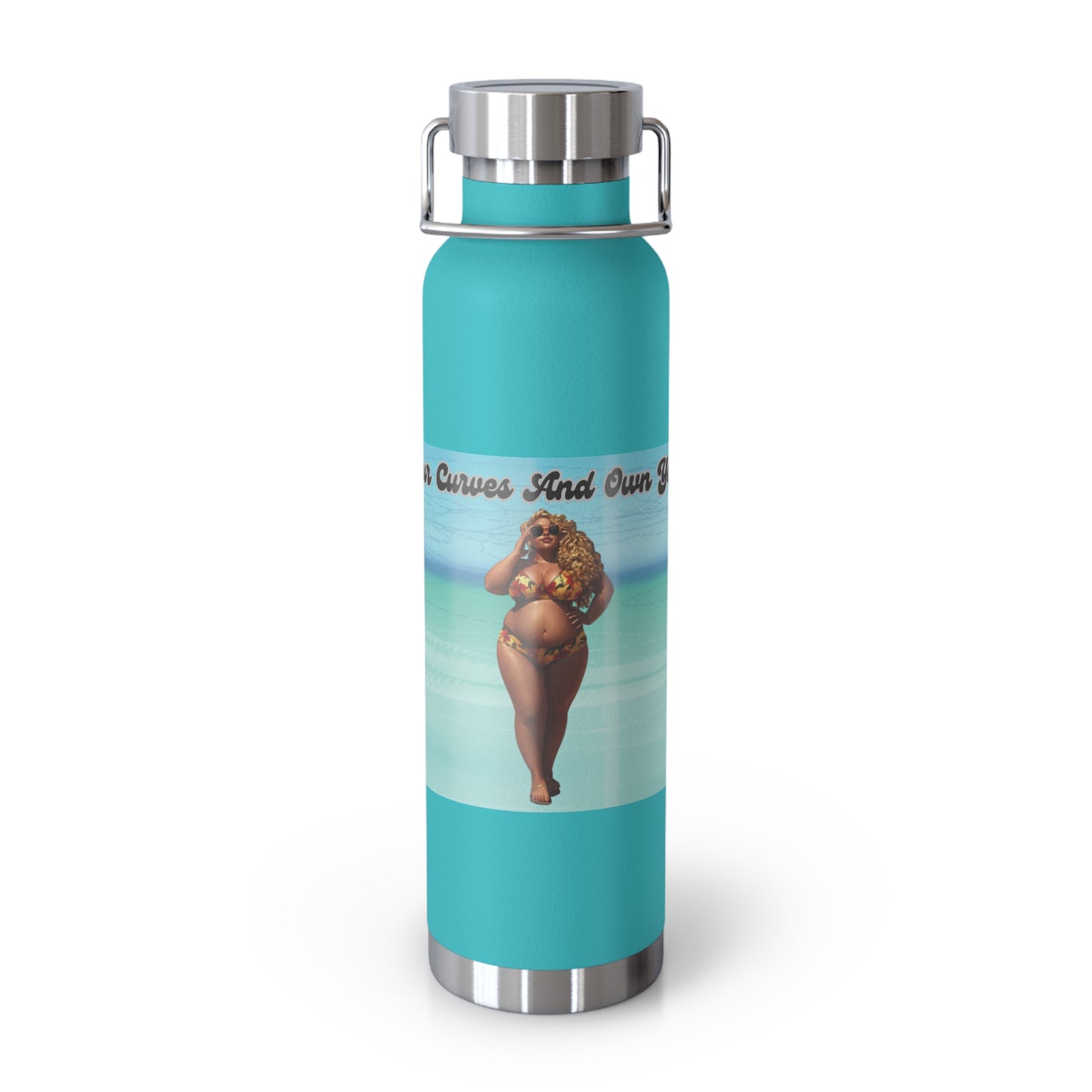 Rock Your Curves And Own Your Waves Insulated 22 oz Water Bottle