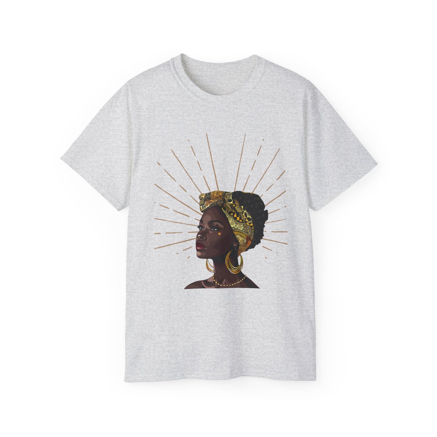 Queen Star Portrait Tee - Inspirational Black Woman Design