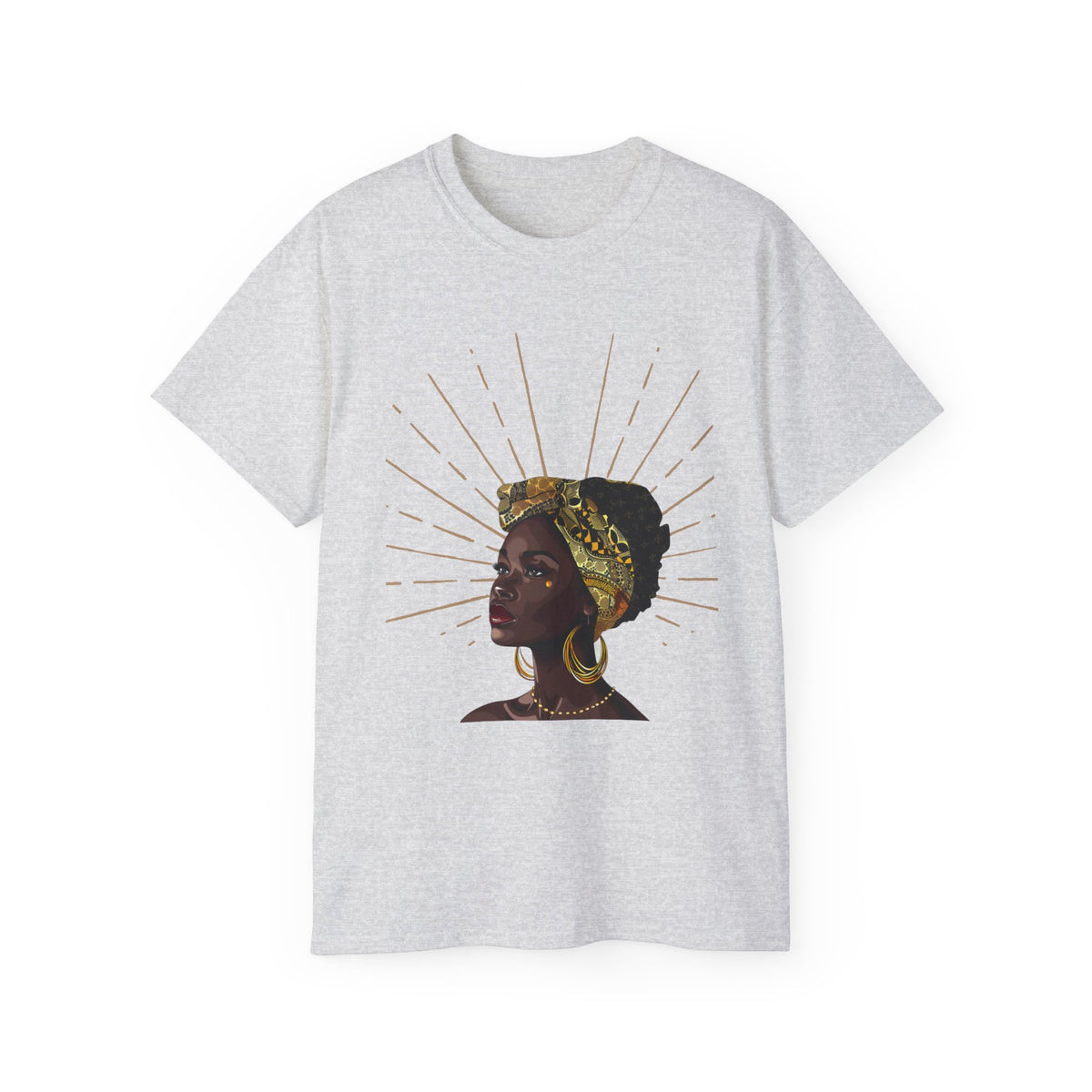 Queen Star Portrait Tee - Inspirational Black Woman Design