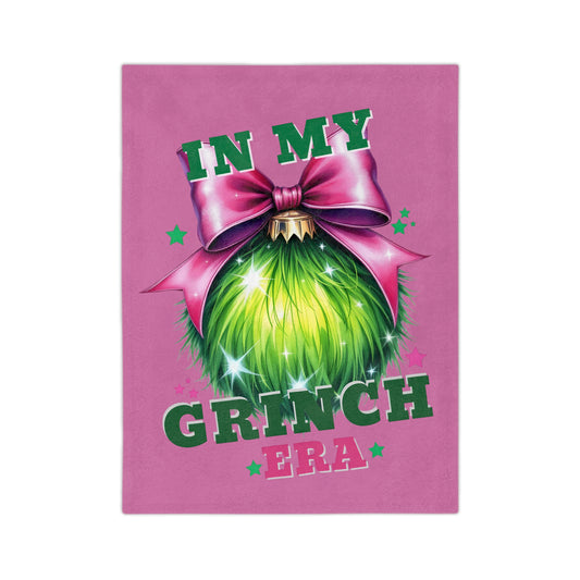 In My Grinch Era-Velveteen Microfiber Blanket (Lt Purple)