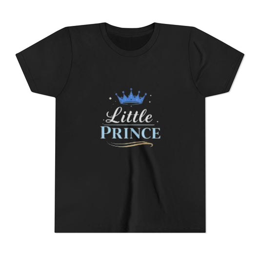 Little Prince Youth Tee (blue-beige letters) — Mother's Day Matching Tee