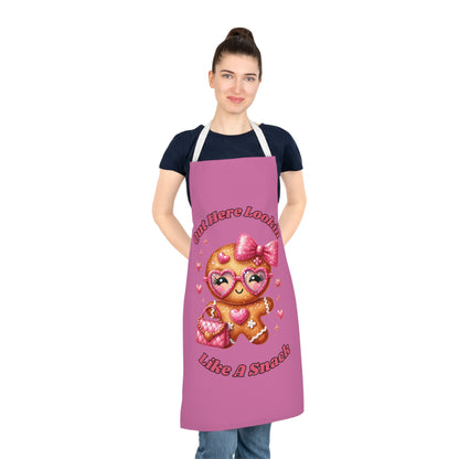 Lookin Like A Snack-Adult Apron (AOP) (Lt Pink)