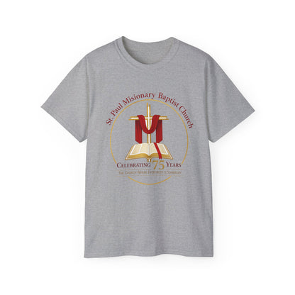 Church Anniversary T-Shirt — St. Paul Missionary Baptist Church 75th Celebration