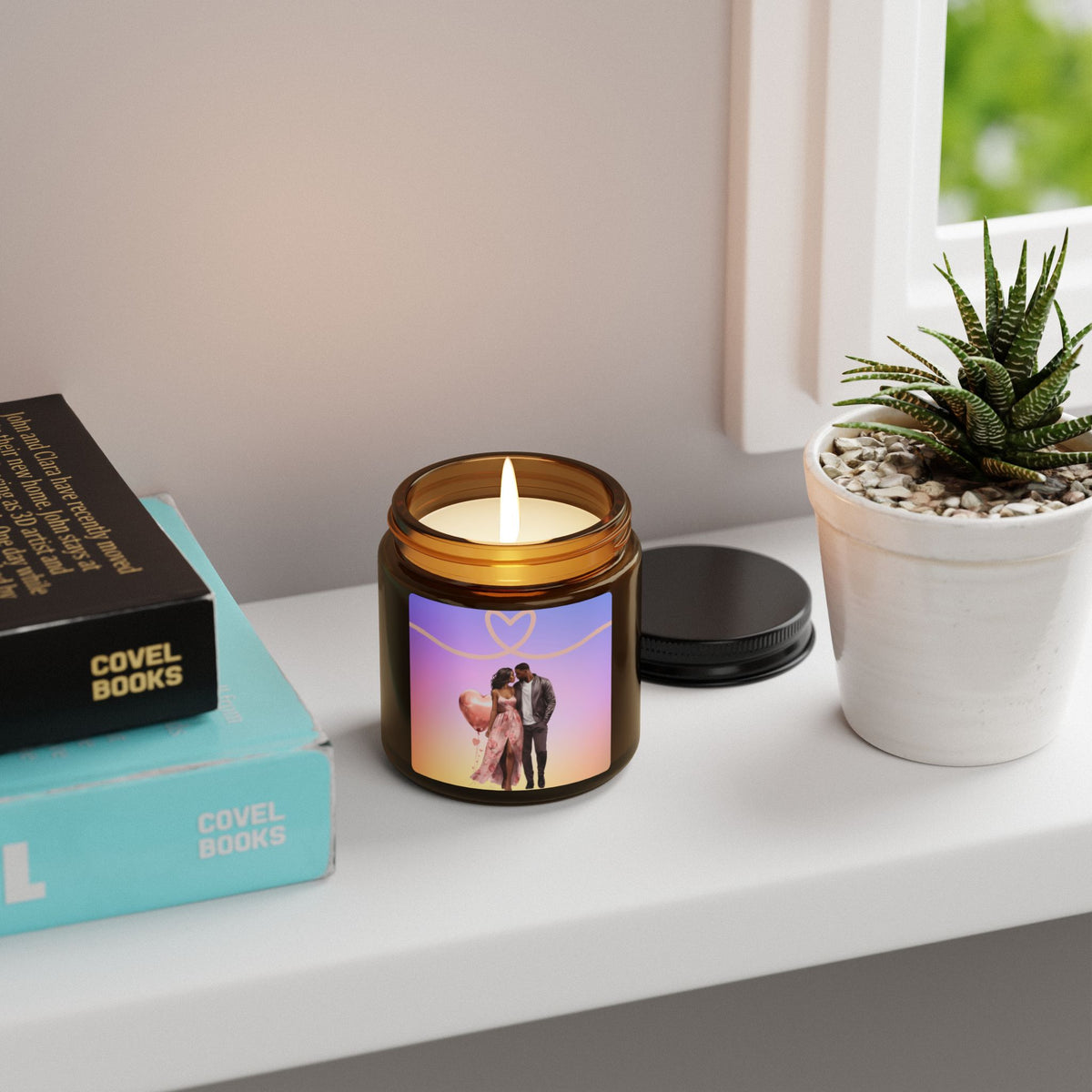 You Have My Heart-Scented Soy Candle (Multi-Size, Amber Jar)