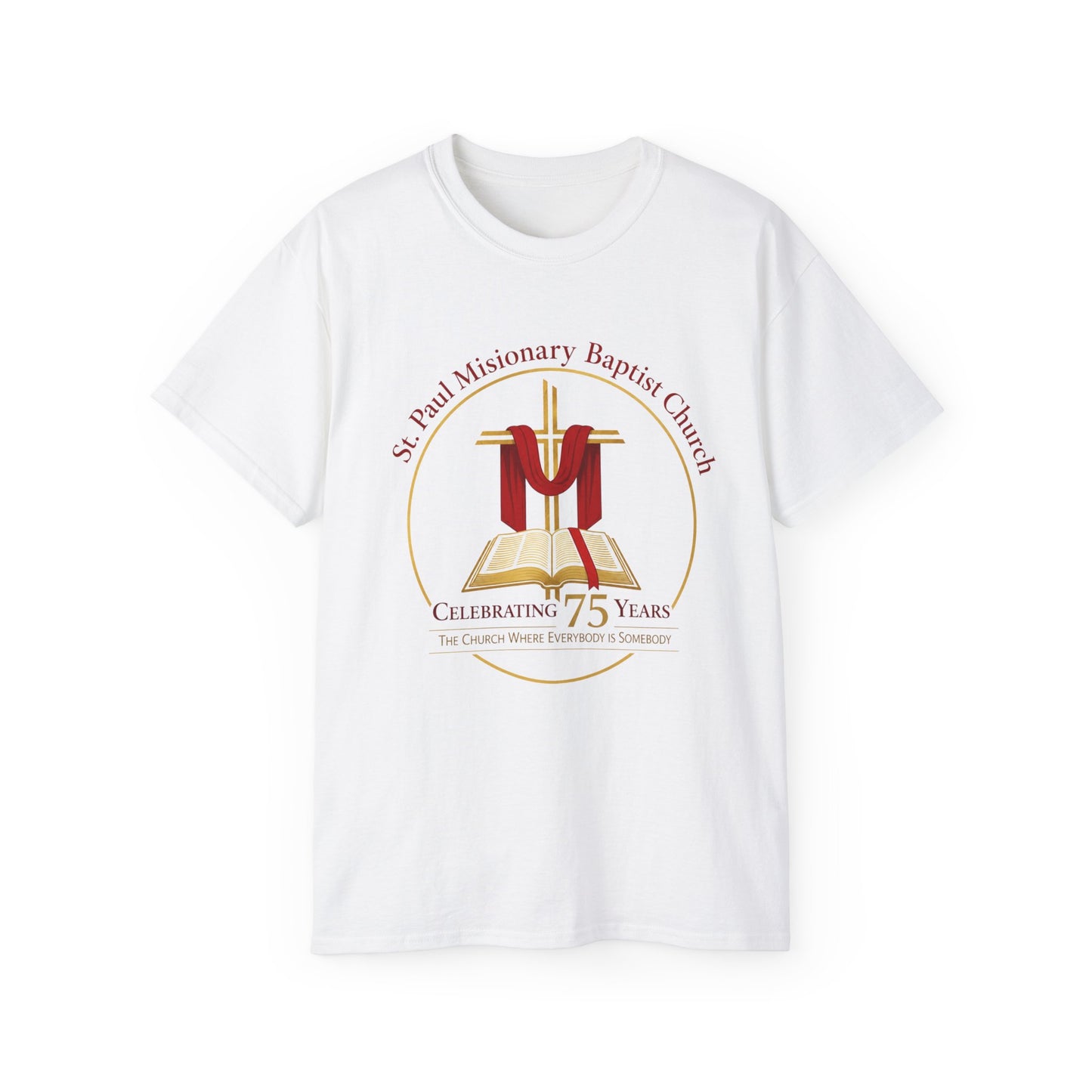 Church Anniversary T-Shirt — St. Paul Missionary Baptist Church 75th Celebration