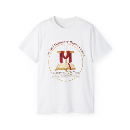 Church Anniversary T-Shirt — St. Paul Missionary Baptist Church 75th Celebration