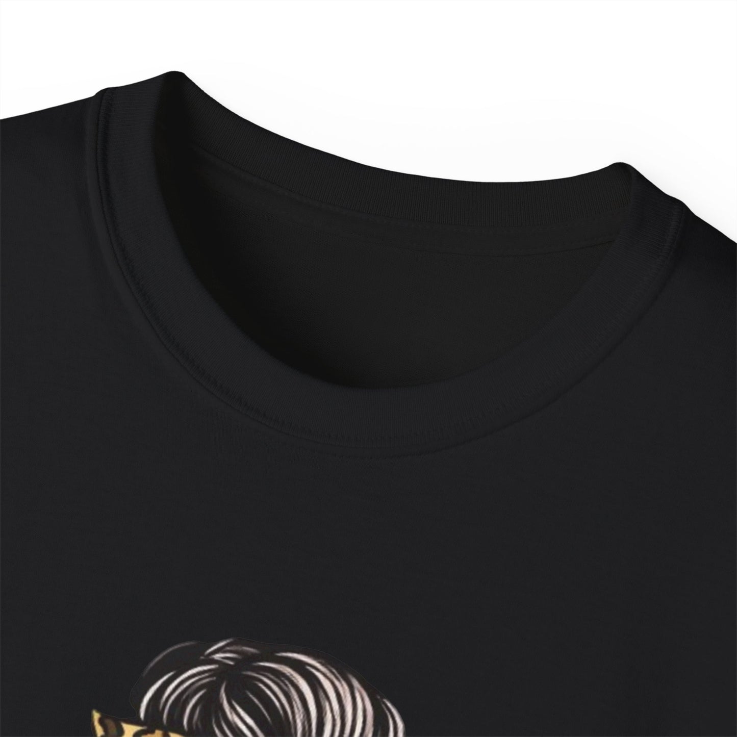 Mom Life Tee — Leopard Bun Graphic Cotton T‑Shirt