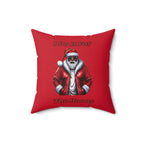 I Do It for the Hooos-spun Polyester Square Pillow (Dk Red)