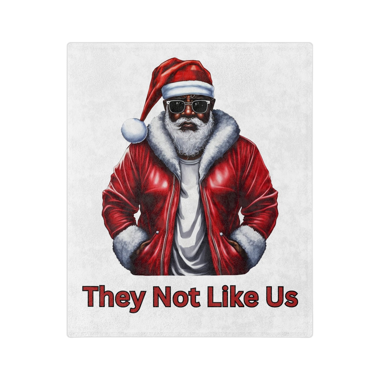 They Not Like Us-Velveteen Microfiber Blanket (White)