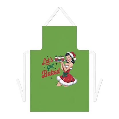 Let's Get Baked-Adult Apron (AOP) (Lt Green)