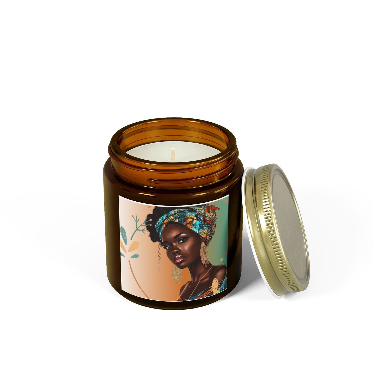 Teal-Scented Candles, Coconut Apricot Wax (4oz, 9oz)