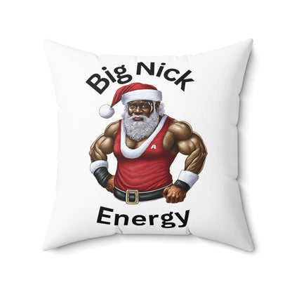 Big Nick Energy-Spun Polyester Square Pillow (White)