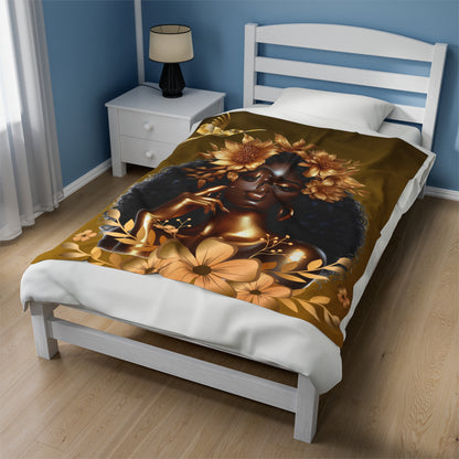 Hummingbird-Velveteen Plush Blanket