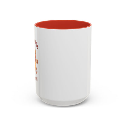 Hottie With A Body 2-Accent Coffee Mug (11, 15oz) (Red)
