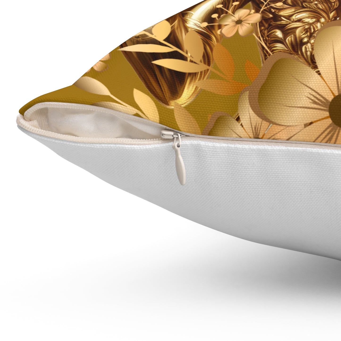 Golden Goddess-Spun Polyester Square Pillow