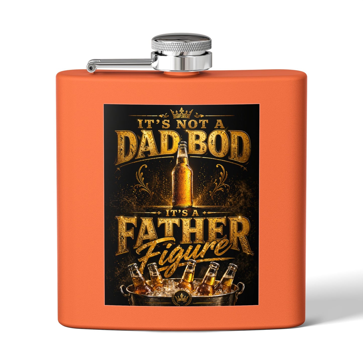 “It’s Not a Dad Bod, It’s a Father Figure” Novelty 6oz Hip Flask | Father's Day Gift