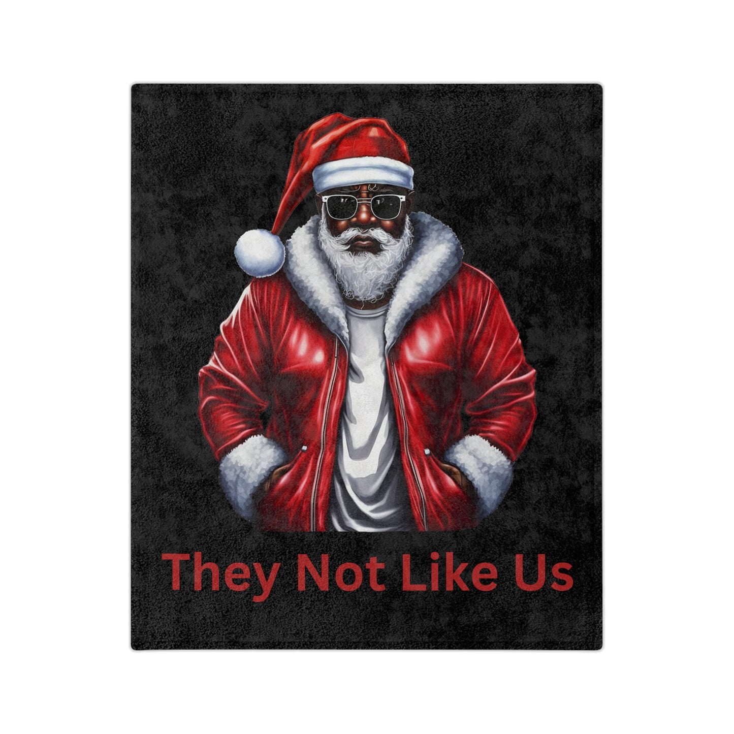 They Not Like Us 2-Velveteen Microfiber Blanket (Black)