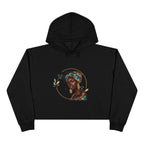 Queen Teal Crop Hoodie