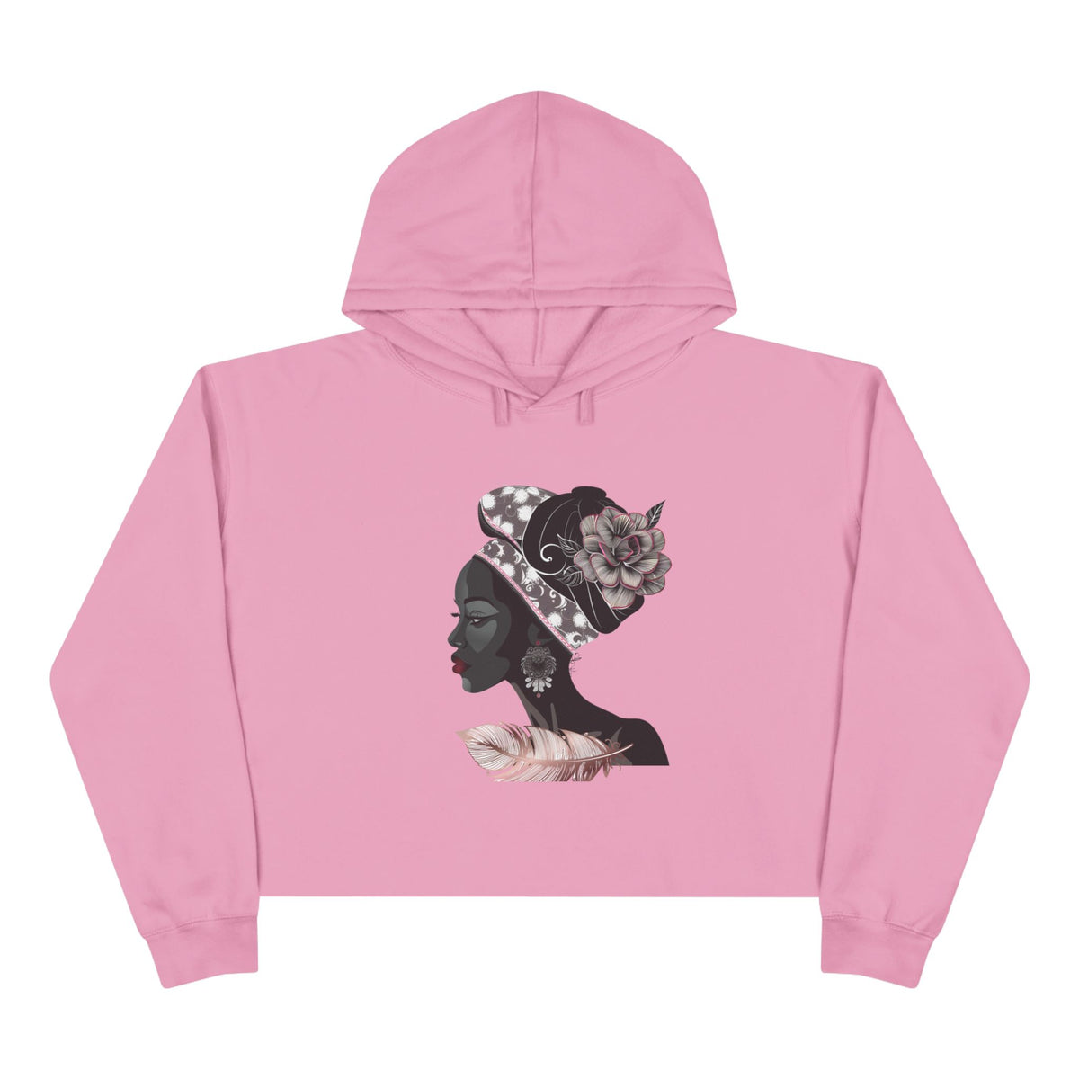 Queen Feather Crop Hoodie