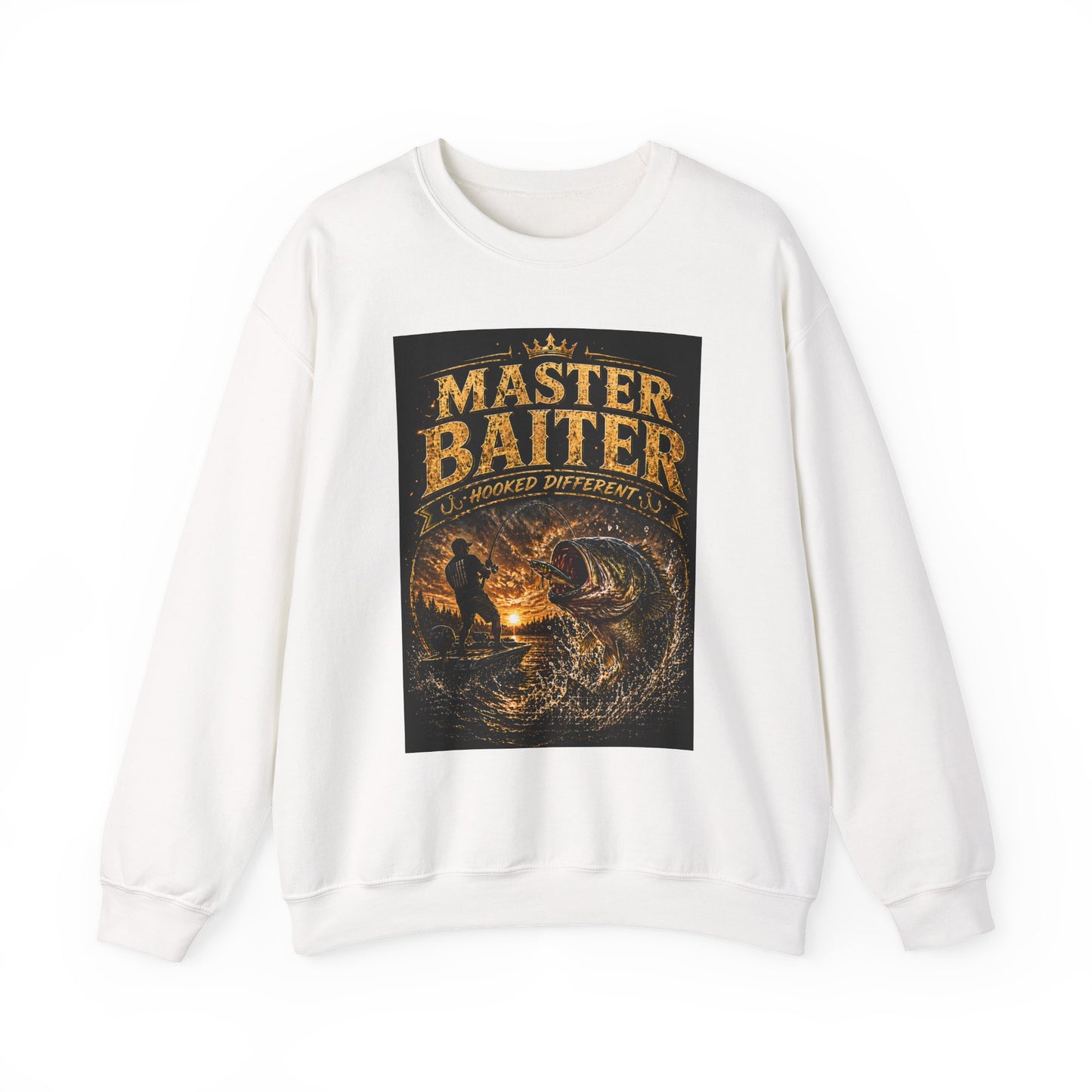 Master Baiter Fishing Sweatshirt – Vintage Angler Crewneck Gift