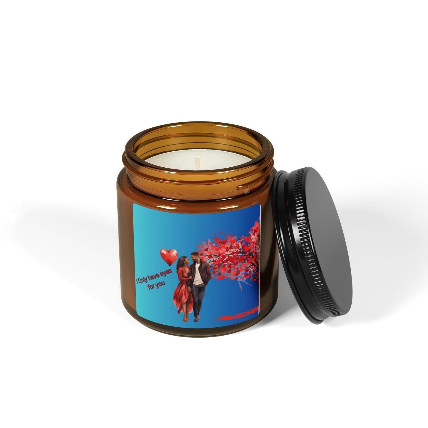 I Only Have Eyes For You-Scented Soy Candle (Multi-Size, Amber Jar)