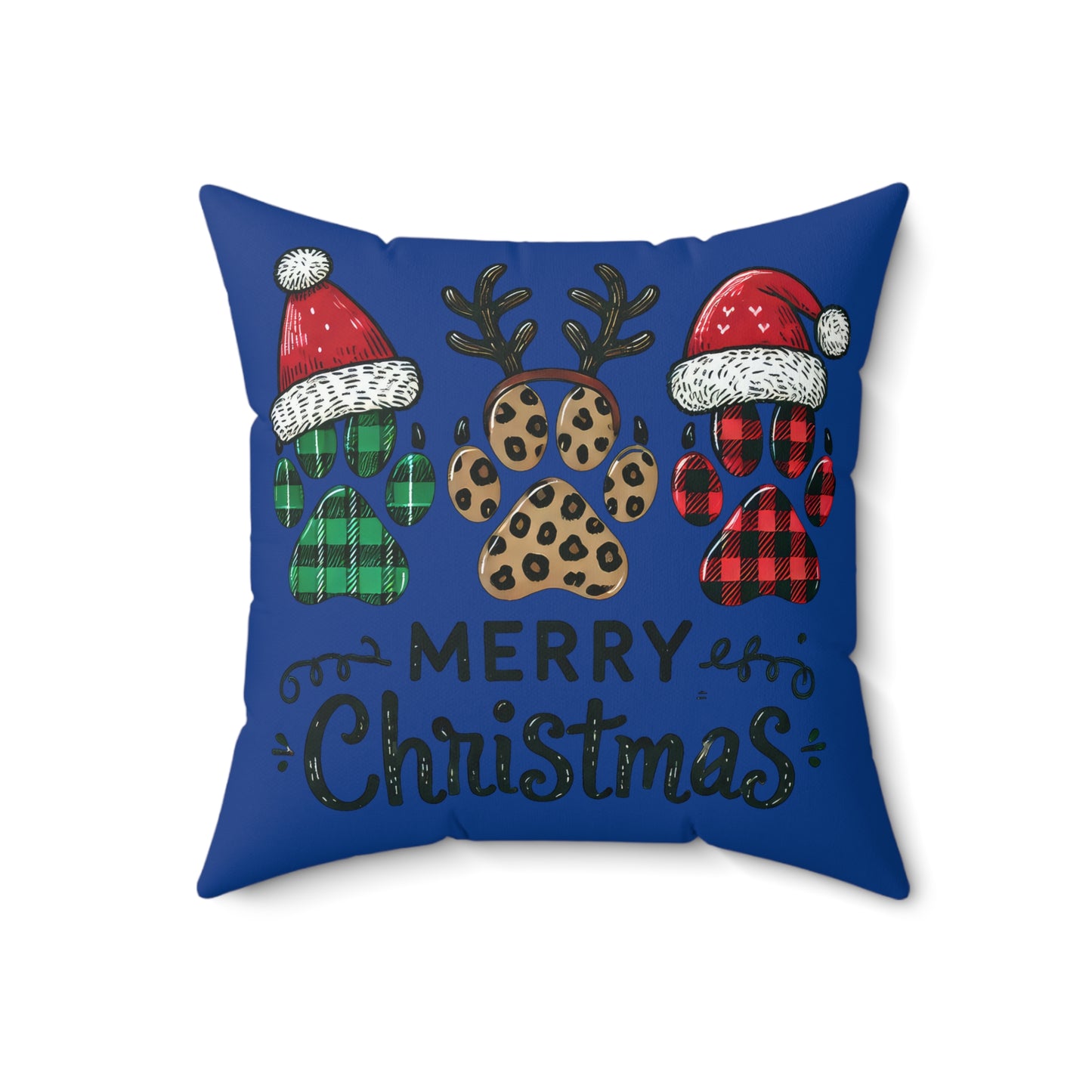 Christmas Paws-Dark Blue
