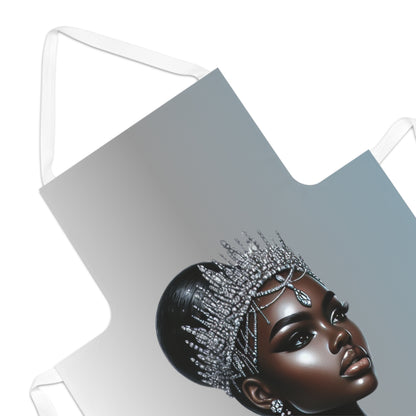 Queen Silver Adult Apron - Beautiful Cooking Gift for Food Lovers & Home Chefs