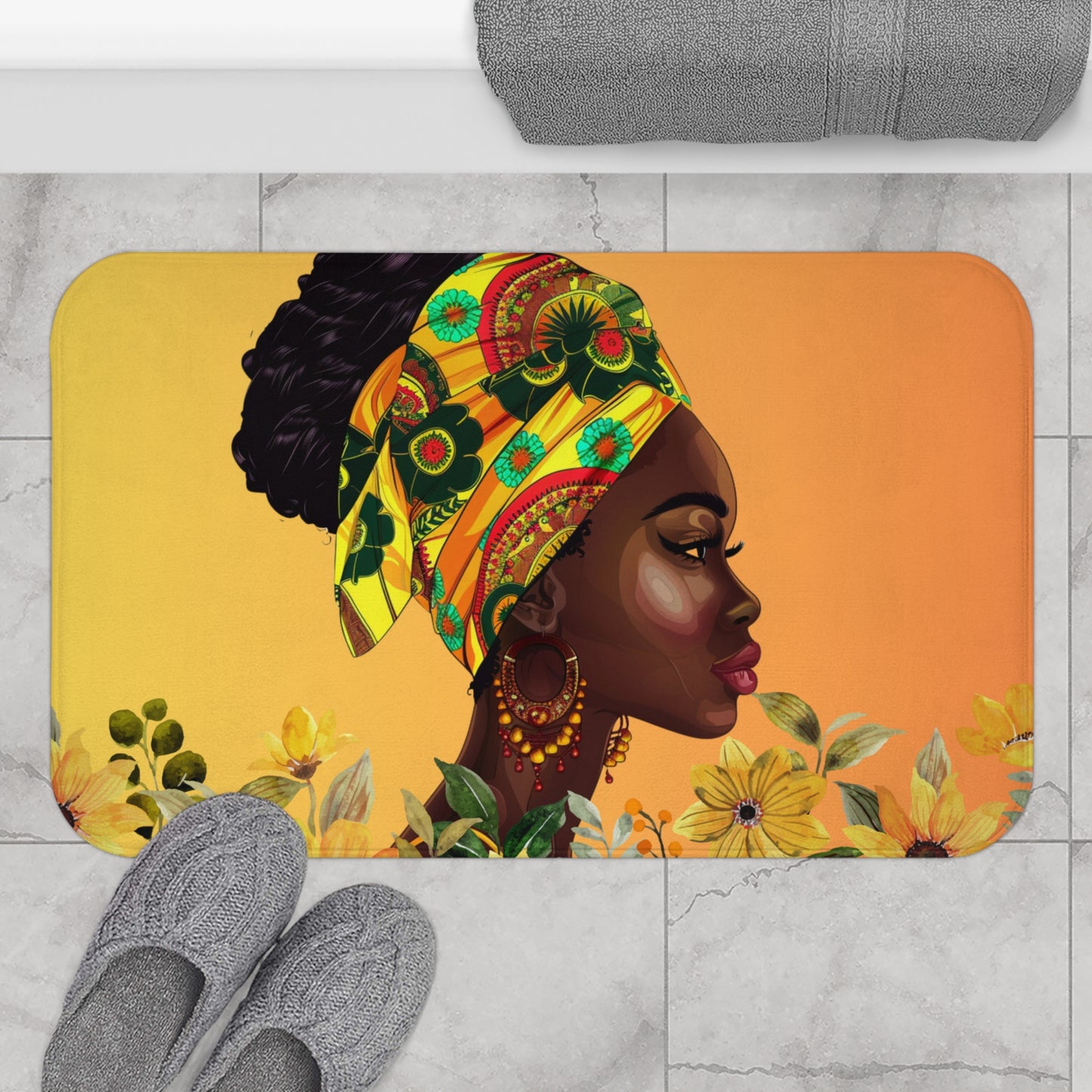 Queen Sunflower Bath Mat