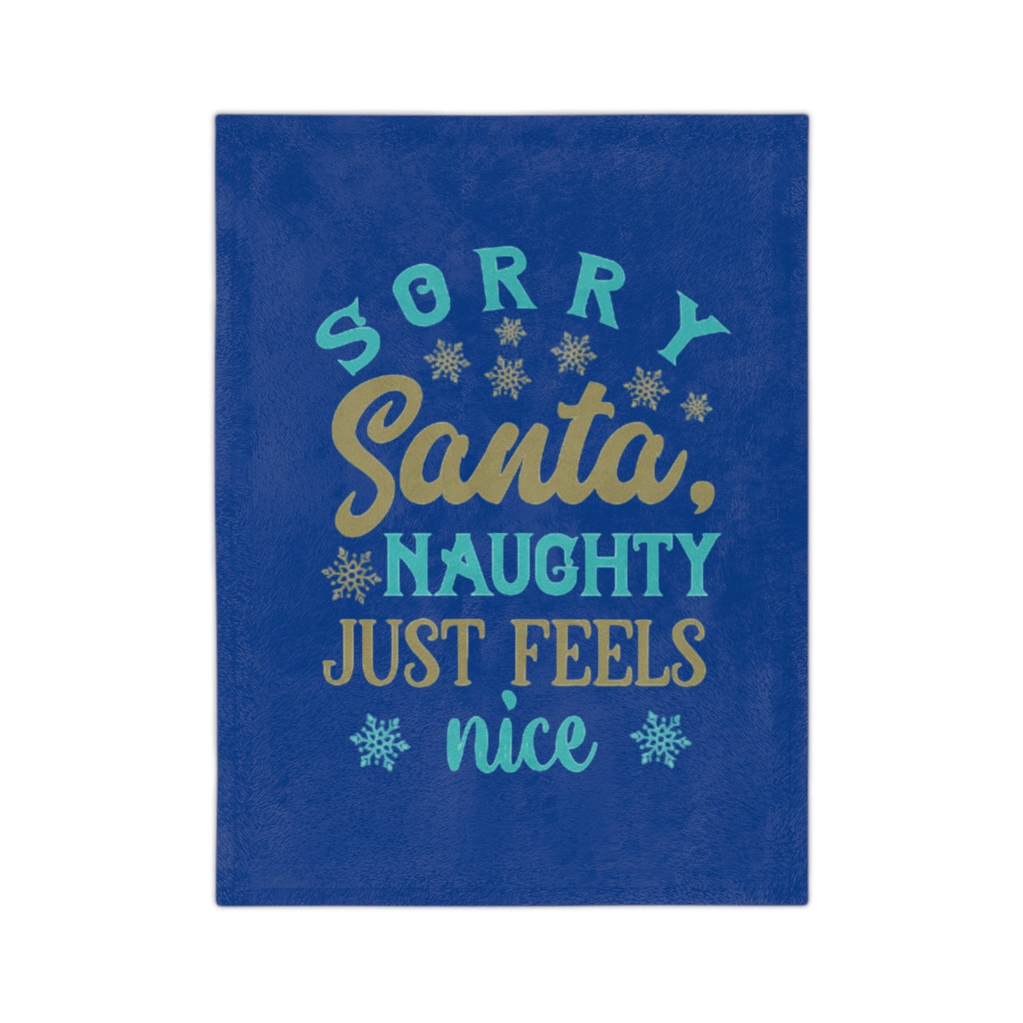 Naughty Feels Nice 1-Velveteen Microfiber Blanket (Dk Blue)