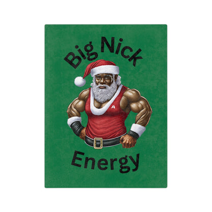 Big Nick Energy Velveteen Microfiber Blanket (Green)