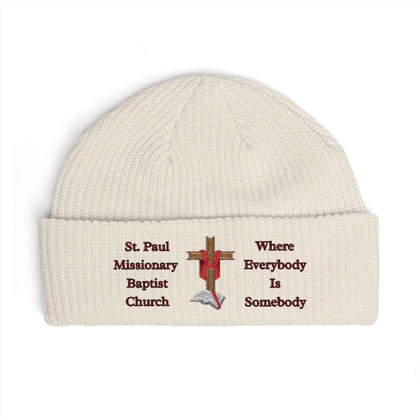 Church Cuff Beanie — Ecru