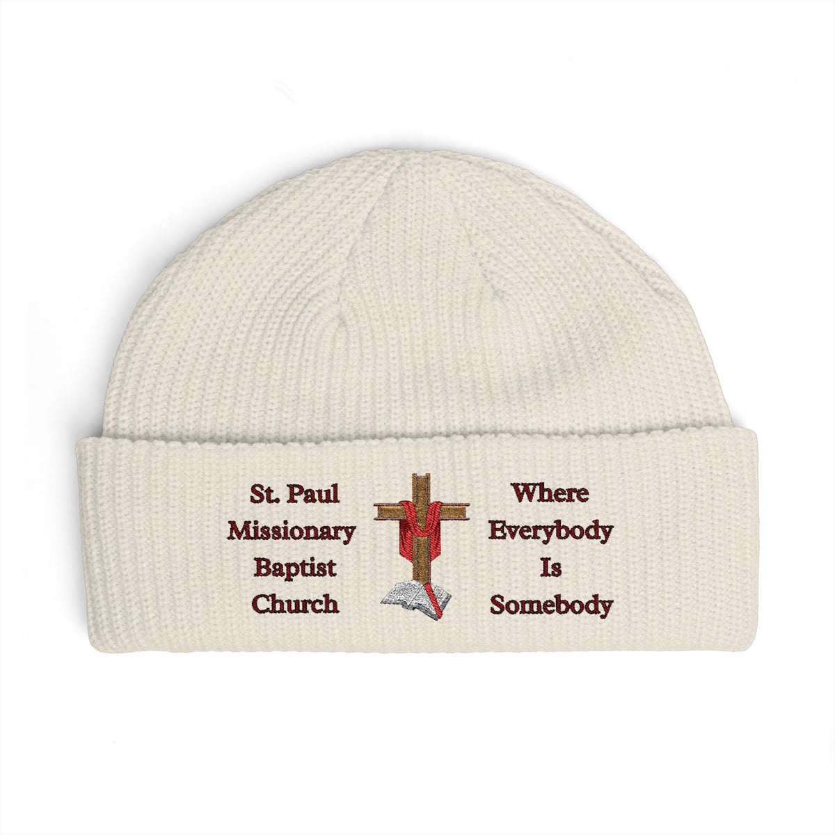 Church Cuff Beanie — Ecru