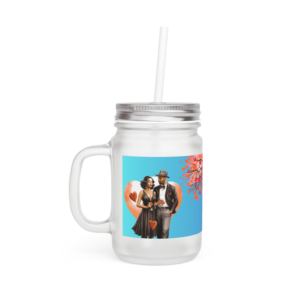 Love Stroll Mason Jar with Heart Design - Perfect for Weddings and Anniversaries