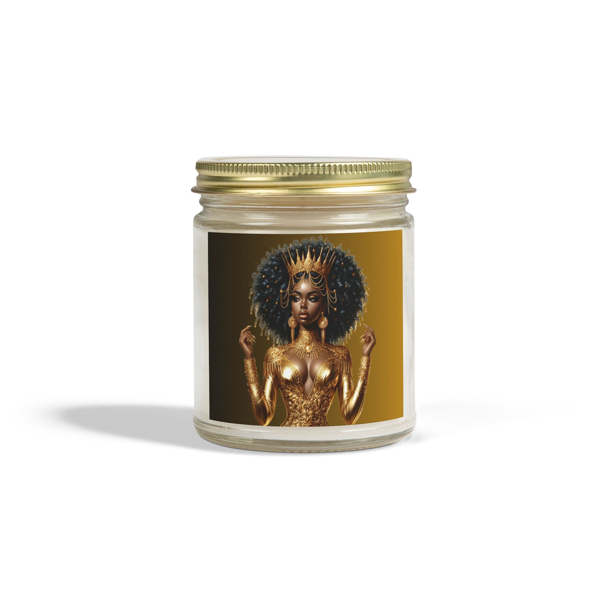 Golden Goddess-Scented Candles, Coconut Apricot Wax (4oz, 9oz)
