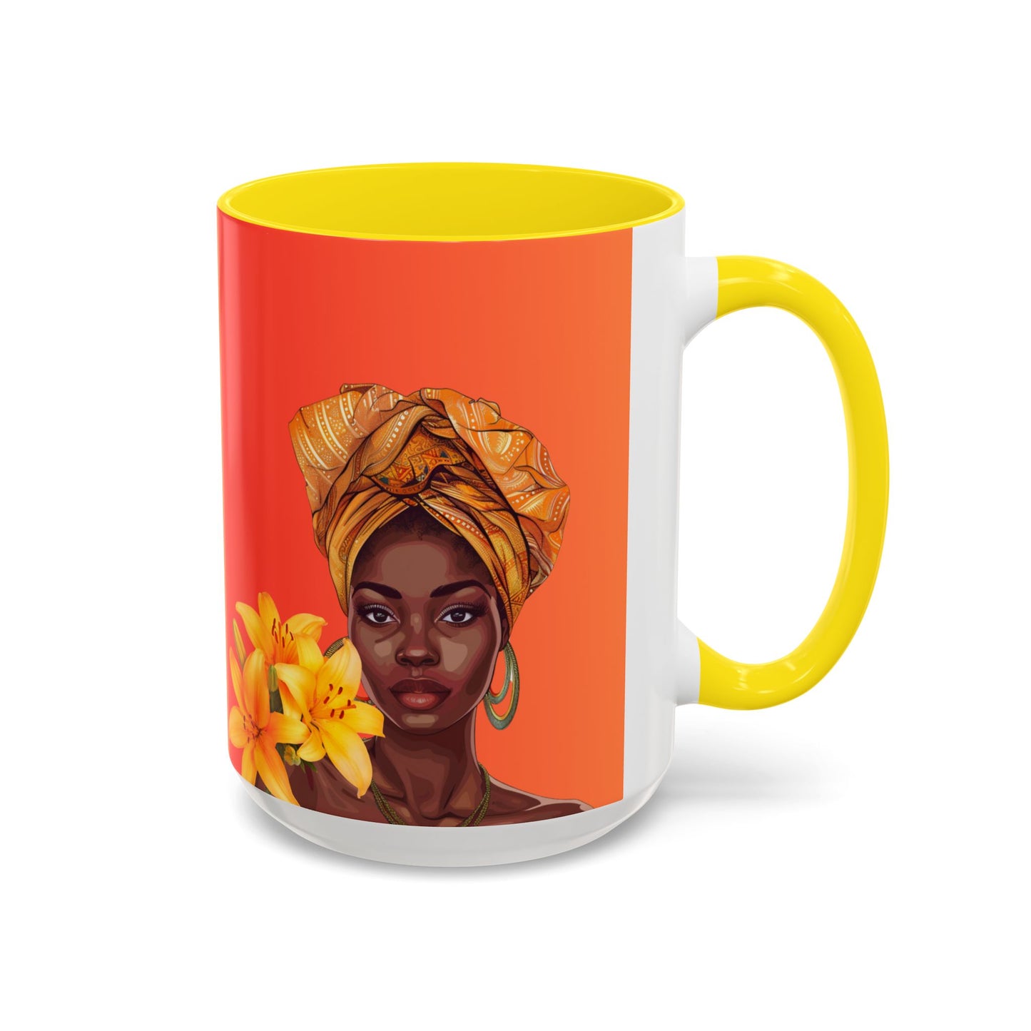 Queen Lily Coffee Mug - Colorful Floral Design