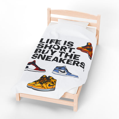 Sneaker Lover Velveteen Plush Blanket