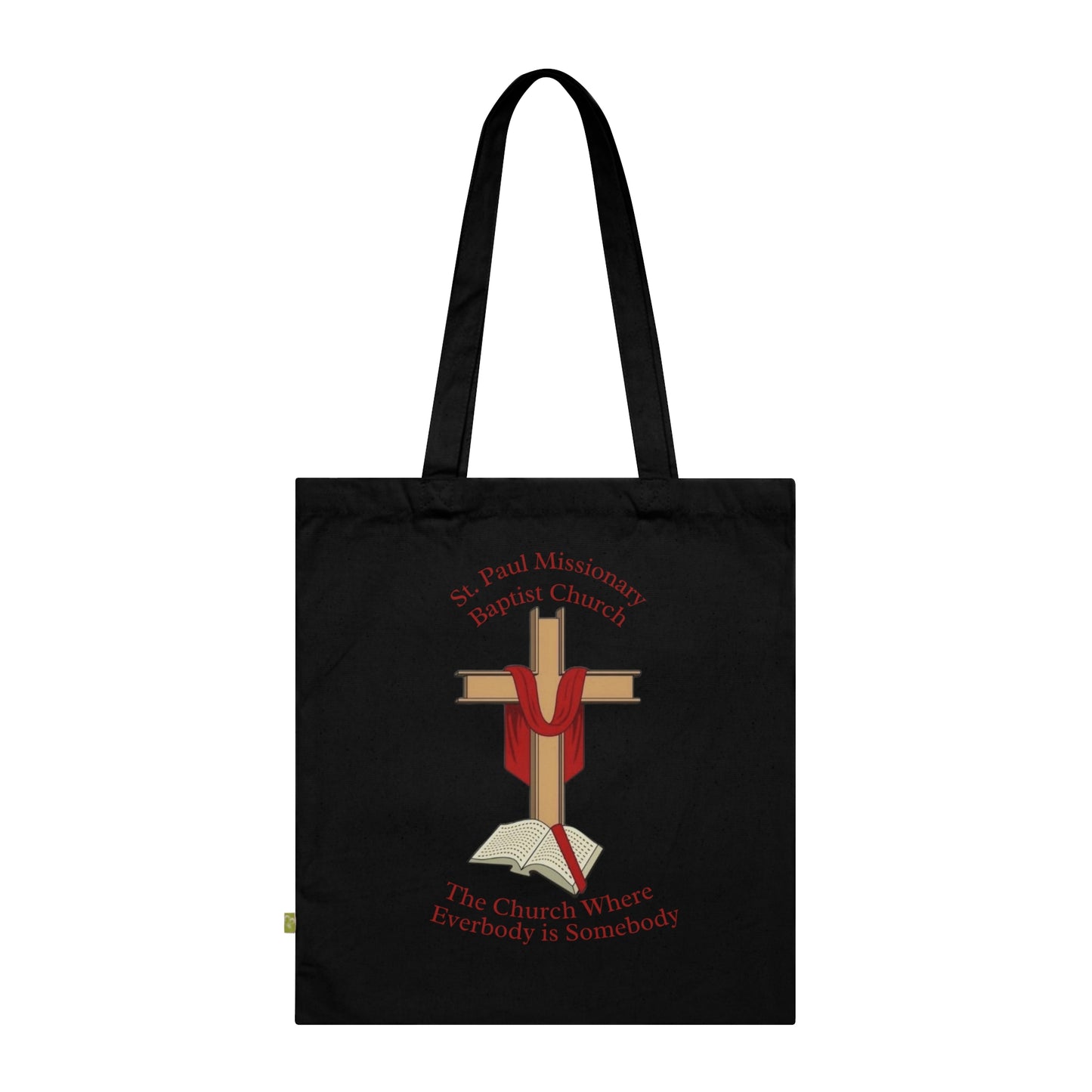 St. Paul Missionary Baptist Church Cotton Tote — Black