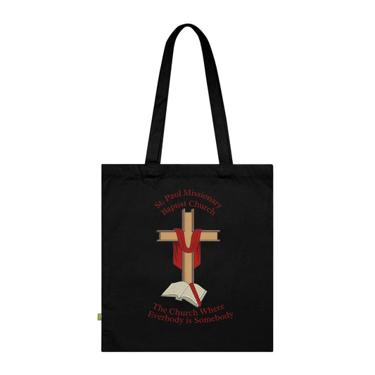 St. Paul Missionary Baptist Church Cotton Tote — Black