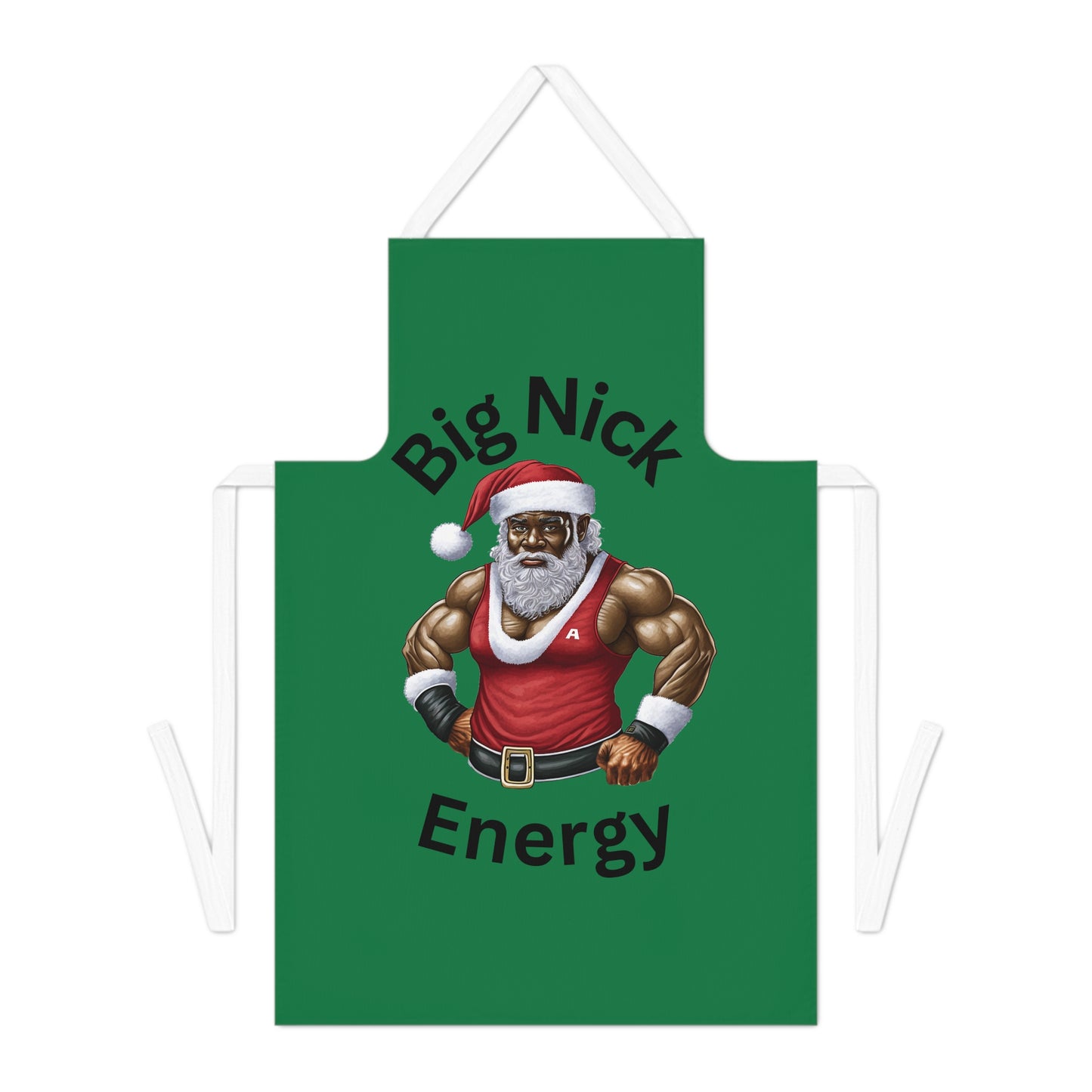Big Nick Energy-Adult Apron (AOP) (Dk Green)