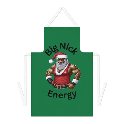 Big Nick Energy-Adult Apron (AOP) (Dk Green)